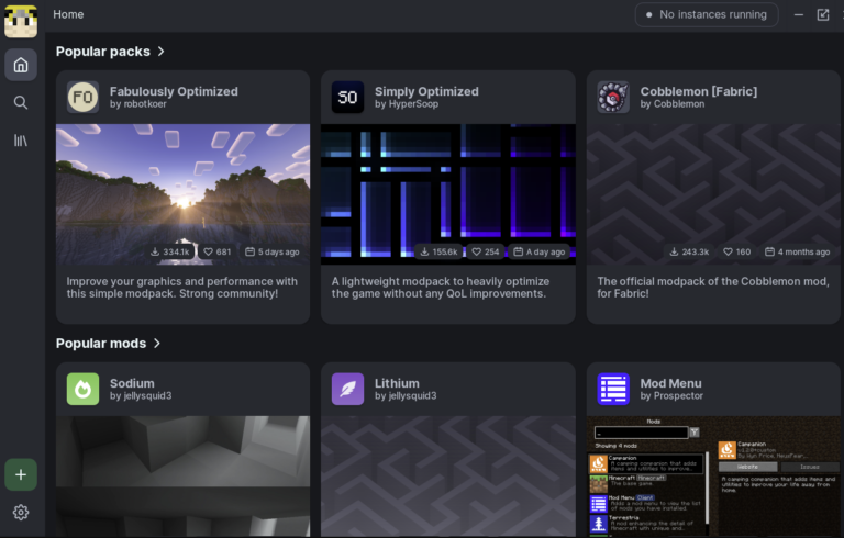 Modrinth App on Linux